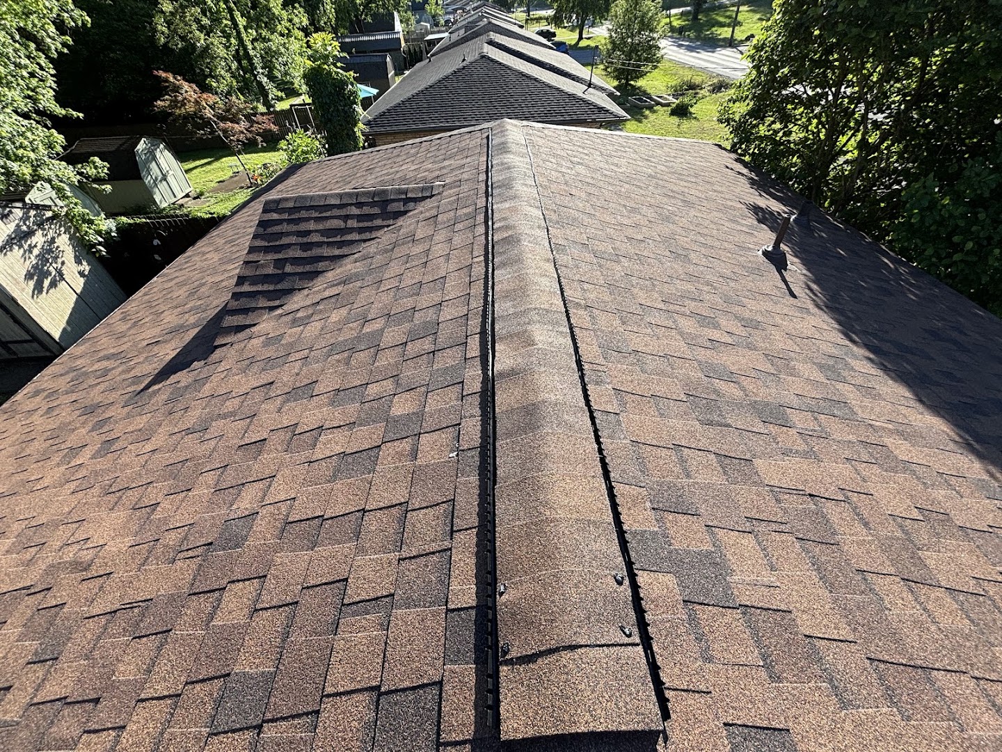 Roofing crew at work